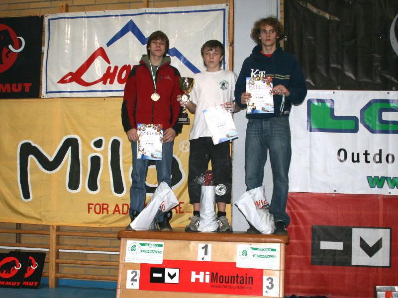 V Mistrzostwa Śląska, Gierałtowice 2008 — najlepsi gimnazjaliści na podium.
