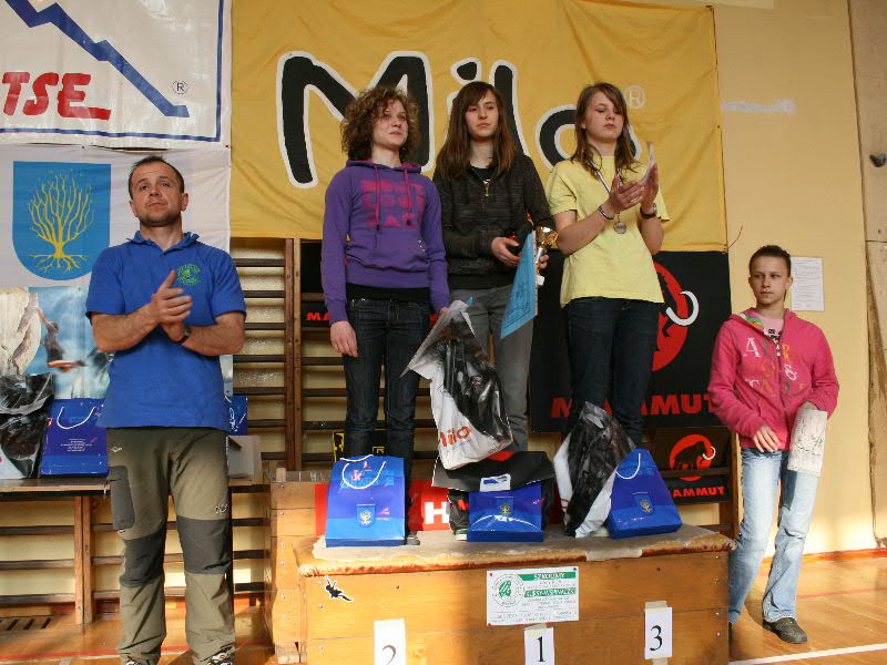Turniej IV Ścianek (Orzesze-Jaśkowice) - podium gimnazjum.