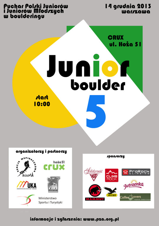 PPJiJM w boulderingu oraz V edycja Juniorboulder.