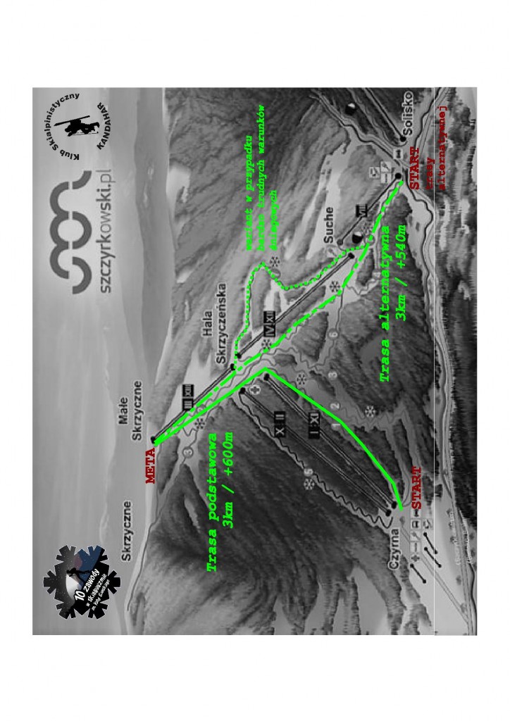 Szczyrkowski Vertical Race_2017_mapka