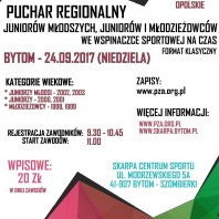 Puchar Regionalny Juniorów Młodszych, Juniorów i Młodzieżowców – BYTOM 24.09.2017