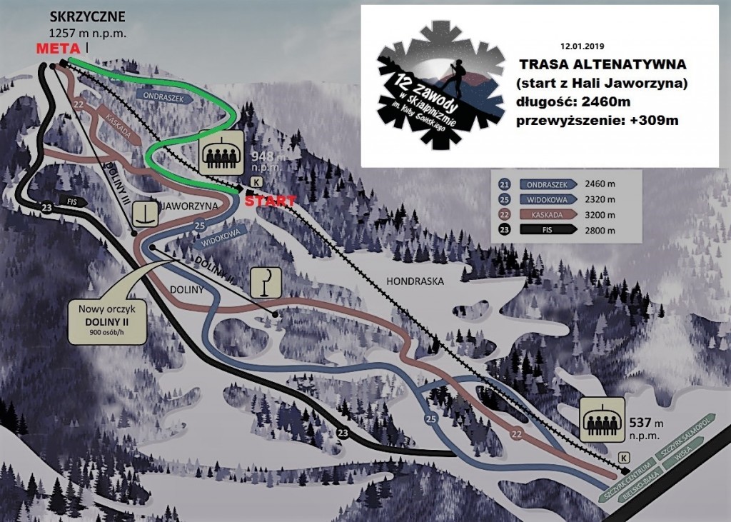 Mapa - trasa alternatywna