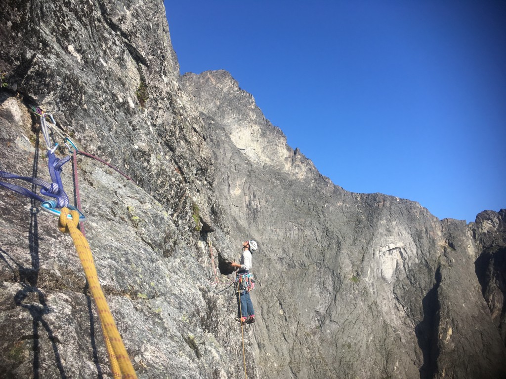 14th pitch of Norwegian Route on Troll Wall
