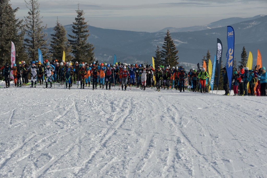 23 Puchar Pilska w Narciarstwie Wysokogórskim, Klub Skialpinistyczny KANDAHAR, Korbielów, Pilsko, Hala Miziowa 11.02.2023 r. Start w parach.
