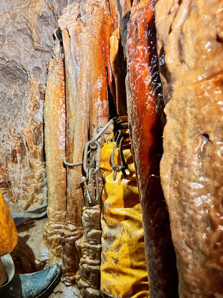 Stalagmites in Zoran Jama fot. M. Górczyńska