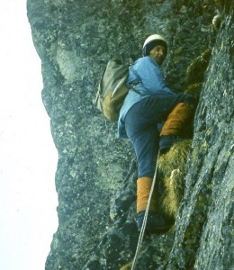 Andrzej Matuszyk, pd. ściana Batyżowieckiej Kopy, kwiecień 1977 rok (fot. Michał Kochańczyk)