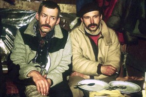 Krzysztof Paul (po lewej), marzec 1988, Spitsbergen (fot.: Z.Pietroń)