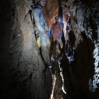 Rzeka na dnie Studni z Maczugą, Jaskinia Furkaschacht - fot. Michał Ciszewski