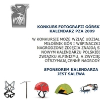 Konkurs fotografii górskiej — kalendarz PZA 2009