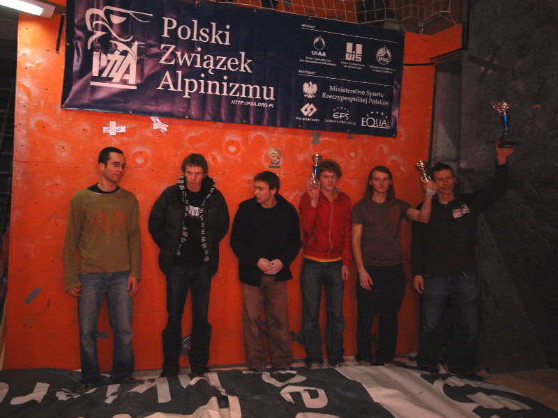 PP 2008, Toruń — od lewej: Aleksander Romanowski (6), Tomasz Grajpel (5), Andrzej Mecherzyński-Wiktor (4), Jakub Jodłowski (3), Marcin Wszołek (2) i Tomasz Oleksy (1).