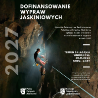 Dofinansowanie wypraw jaskiniowych 2027